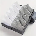 10 Pairs Women/Men Boat Socks Invisible Low Cut Silicone Non-slip Summer No-show Ankle Socks Solid Color Casual Breathable