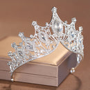 Itacazzo Bridal Headwear Noble Dazzling Silver-Colour Ladies' Crystal Crown Rhinestone Tiara Designed For Wedding Party