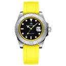 ADDIESDIVE Men's Watch Hot Sale AD2040 41mm Rotatable Bezel Waterproof 200M Diving Watch Colour Rubber Strap Luminous WristWatch