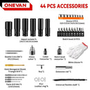 Electric Impact Wrench Hexs Socket Adapter Kit Drill Chuck Drive Adapter  Drill  Screwdrivers. - ONEVAN 44Pcs Set