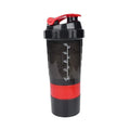 500ml Portable Protein Shaker Cup with Powder Storage Container Mixer Cup Gym Sport Water Bottle with Wire Whisk Ball Drinkware - BUY ABROAD NOW