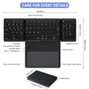 BOW Foladable Bluetooth Keyboard with Touchpad Pocket Folding Keyboard for Laptop Phone Tablet  Wireless Rechargeable Keyboard - BUY ABROAD NOW