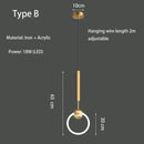 Pendant Lamp Bedroom Bedside Lamp Modern Minimalist Nordic Light Luxury Chandelier Restaurant TV Background Wall Chandelier