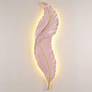 Modern LED Feather Wall Lamps, Resin Bedroom Bedside Lamp,