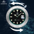 ADDIESDIVE Men's Watch Hot Sale AD2040 41mm Rotatable Bezel Waterproof 200M Diving Watch Colour Rubber Strap Luminous WristWatch
