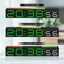 LED Clock Dual Alarm Colorful Table Clock RGB Lamp LED Strip Lights Pickup Light Sound Control Music Rhythm For Desktop Light