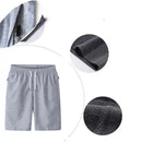 Mens Sports Pocket Solid Drawstring Board Trunk Beach Short