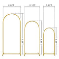Wedding Arch Backdrop Stand Set of 3 Gold Metal Arch Backdrop Stand for Wedding Ceremony Baby Shower Birthday