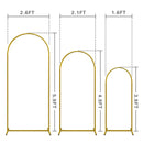 Wedding Arch Backdrop Stand Set of 3 Gold Metal Arch Backdrop Stand for Wedding Ceremony Baby Shower Birthday