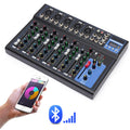 7-Kanal Professional Audio-Mixer, 7 Kanal Sound Mixing Console Digitaler Audio Mixer Stereo DJ Mixer Soundboard Konsole
