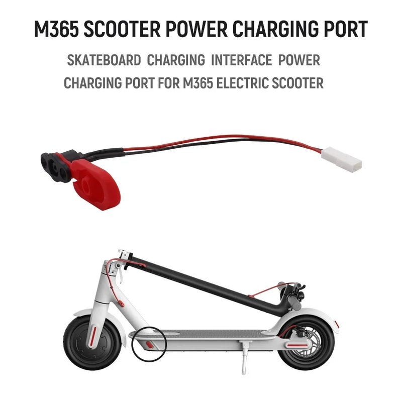 Charging Hole Waterproof Cover with Charging Cable Charging Port  For Xiaomi Mijia M365 Pro 1S Electric Scooter Accessories