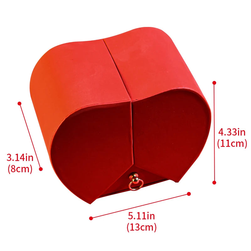 Gift for women, gift box with eternal rose and heart necklace, jewelry box