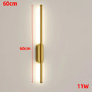 Strip LED Living Room Wall light Modern Nordic Sofa background Full copper Bedroom Bedside wall light AC85-265V - 80cm 60cm