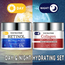 YOUNGCOME Collagen, Retinol & Hyaluronic Acid Cream - Anti-Aging Face Moisturizer for Face, Firming Set of 2