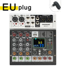 FREEBOSS 99 Effect 4 Channel Mixing Console 48V Bluetooth Sound Audio DJ Mixer USB Play PC Record for Karaoke Home Party AM-UT1