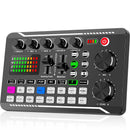 F998/V8S Sound Card Microphone Sound Mixer Live Sound Card Board Audio Mixing Console Amplifier Live Broadcast Podcast Condenser