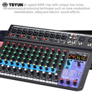 TEYUN A12 Channel Audio Mixer Professional Portable Mixer Sound Table Board Digital MP3 Computer Input 48v Power Number A6 A8
