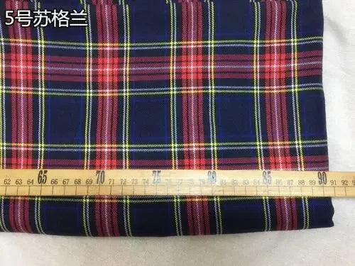 Plaid Fabric Christmas By Meter for Skirt Uniform Dresses Background Diy Sewing Scottish Style Cloth Soft Breathable Comfortable