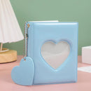 New 3-inch Solid Color Photo Album Love Hollow Photocard Holder with Heart Pendant Kpop Idol Cards Collect Book Polaroid Album
