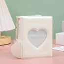 New 3-inch Solid Color Photo Album Love Hollow Photocard Holder with Heart Pendant Kpop Idol Cards Collect Book Polaroid Album