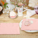 100 Pcs Cocktail Napkins, 2-Ply 5 x 5 Inches Disposable Scalloped Napkins, Thick Premium Dessert Napkins