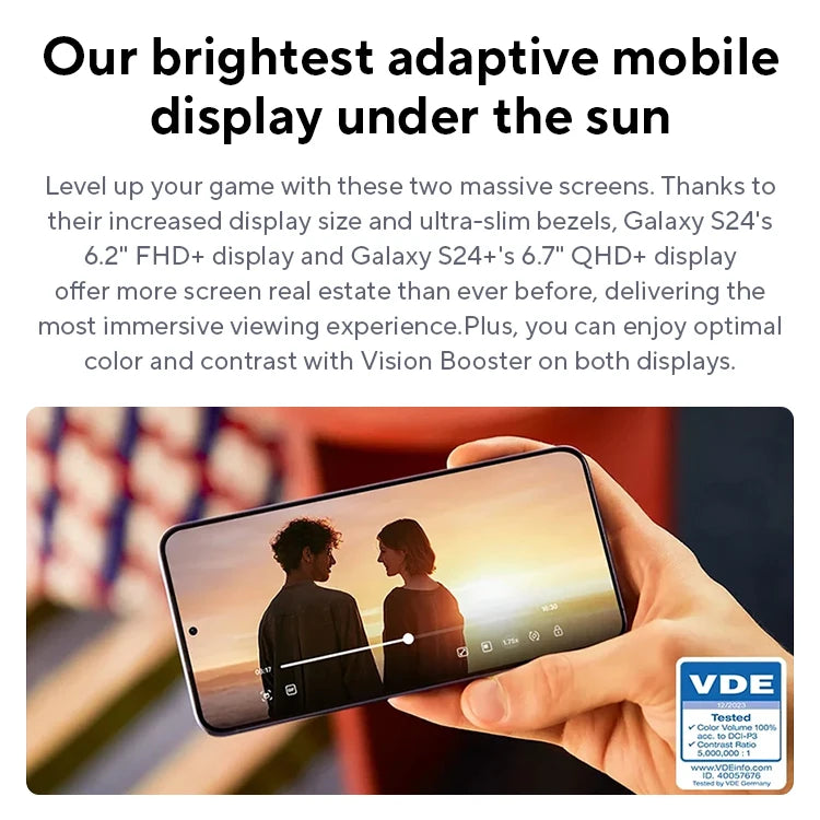 New Samsung Galaxy S24 5G AI Smartphone Snapdragon 8 Gen 3 6.2" 120Hz AMOLED 2X Display 50MP Qual Camera Cell Phone 25W