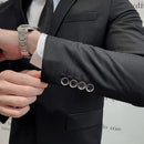 Suit (Blazer+ Vest + Pants) Men's Business Gentleman Fashion Slim Work Solid Color Plus Size Fair Dress Wedding Best Man Suit - BUY ABROAD NOW