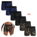 Black Boxer Shorts Men Underwear Soft Breathable Male Underpants for Men Homme Boxershorts Slips 2024 Panties. - 6pcs pack
