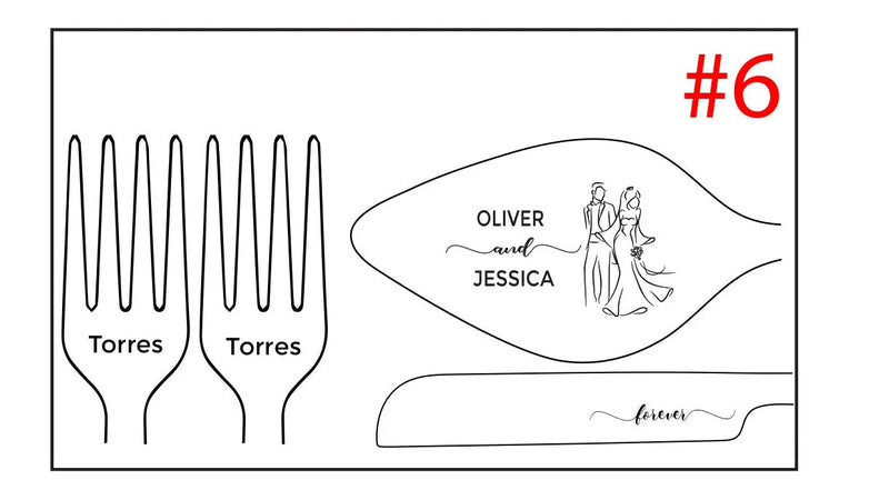 Personalized Wedding Cake Cutting Set, Custom Engraved Gifts,