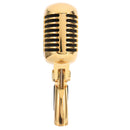 Professional Wired Vintage Classic Microphone Dynamic Vocal Mic Microphone for Live Performance Karaoke(Gold)