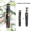 K&F Concept Professional Carbon Fiber Tripod for DSLR Camera, Max Load 15kg