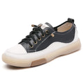 Jogging Casual Shoes Cow Leather Soft Sole Slip-on Flat Loafers Ladies Sneakers Breathable Walking Trainers