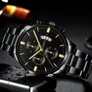 Men's stainless steel watch.