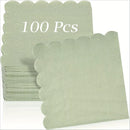 100 Pcs Cocktail Napkins, 2-Ply 5 x 5 Inches Disposable Scalloped Napkins, Thick Premium Dessert Napkins