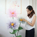 Artificial thread flower for window decoration,