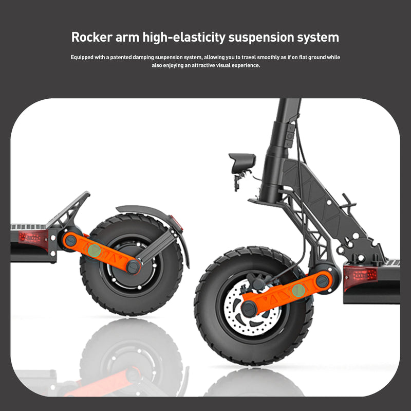 Electric Scooter 60V 18Ah Battery Dual 1000W Motor 10 inch Tire Adult E-scooter,65km/h Max Speed 70-85km Range - JOYOR S10-S-Z