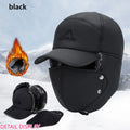 Winter Warm Thickened Artificial Fur Baseball Hat Unisex Skiing Soft Hat for Extreme Cold Weather Fishing Outdoor Activities