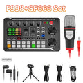 F998 Sound Card Microphone Mixer Kit 16 Sound Effects Audio Recording Sound Mixer Audio Mixing Console Amplifier for Phone PC