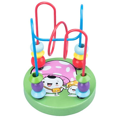 Baby Toys Wooden Roller Coaster Bead Maze Abacus Math Toys. Toddler Early Educational Toys for Kids Children 1-3 Years.