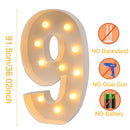 Giant LED Light Up Birthday Number Figure for 1st Birthday, Anniversary, Wedding,