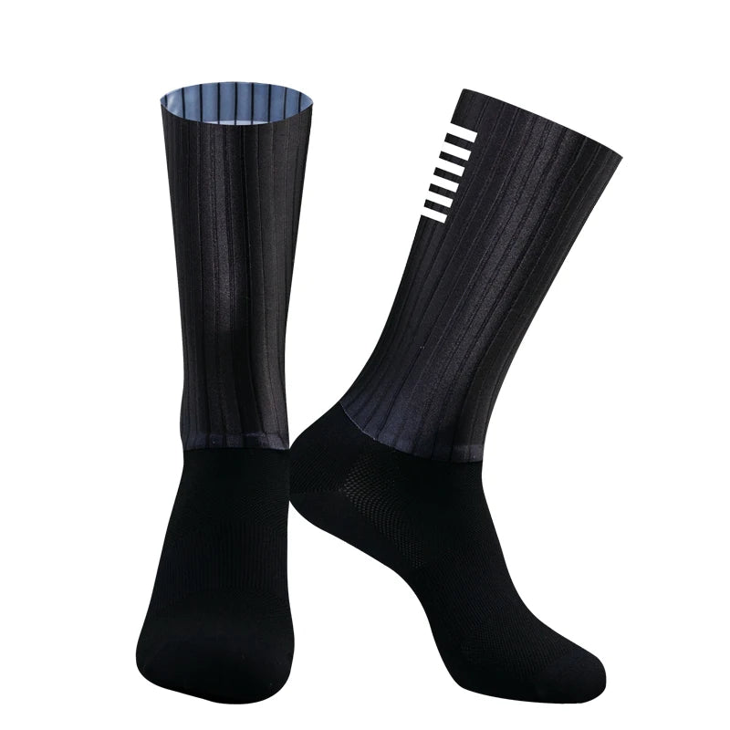 Silicone Cycling Aero Socks Anti Socks Slip Men Bicycle Sport Running Bike Socks