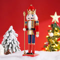 30CM Nutcracker Wooden Soldier Doll Puppet Creative Craft Holiday Christmas Gift Desktop Ornament New Year Home Decoration