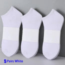 10 Pairs Women/Men Boat Socks Invisible Low Cut Silicone Non-slip Summer No-show Ankle Socks Solid Color Casual Breathable