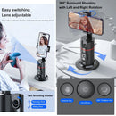 Auto Face Tracking Tripod 360° Rotation, AI Follow-up Selfie Desktop Face Tracking Phone Holder Gimbal Stabilizer for Phone