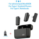 Lavalier Microphone with Charging Case Wireless mini mic for Android IOS Phone with Noise-canceling Function to Record Videos