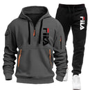 Two sets of 2026 new fashionable men's sportswear, a zippered hooded sweatshirt and sweatpants, for casual fitness and jogging