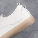 Jogging Casual Shoes Cow Leather Soft Sole Slip-on Flat Loafers Ladies Sneakers Breathable Walking Trainers