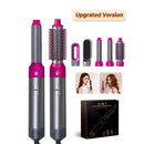 Hair Dryer 5-In-1 Electric Hair Comb Negative Ion Straight Curler Brush Blow Dryer Air Comb Removable Brush Kit Tool