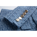 Pattern Denim Jackets for Ladies Women Fashion Blazer with Belt - Custom Luxury