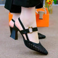 New summer high heel sandals with thick gauze with net,